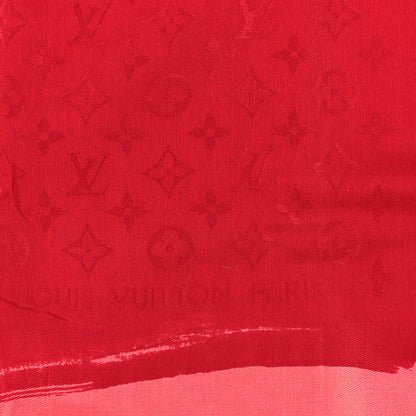 Louis Vuitton Silk Wool Monogram Arty Shawl Pink 2 of 3