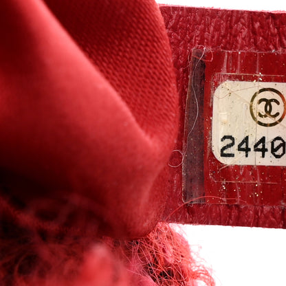 Chanel Tweed Quilted Fringe Clutch Red 14 of 18
