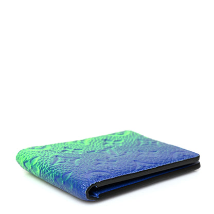 Louis Vuitton Taurillon Illusion Slender Wallet Bleu Vert 4 of 7