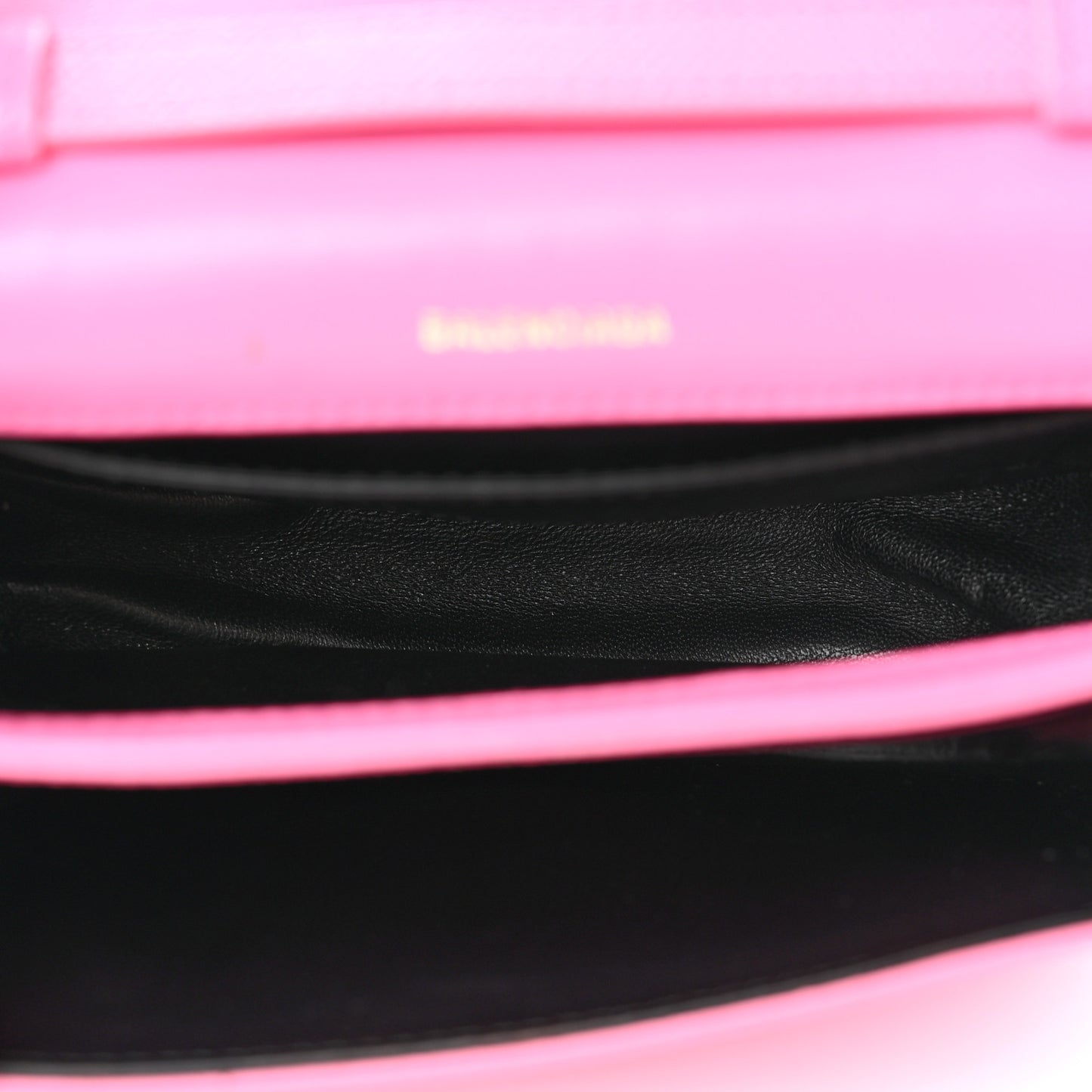 Signature Grained Calfskin Logo Print Ville Day Bag XS Rose Bubblegum Black