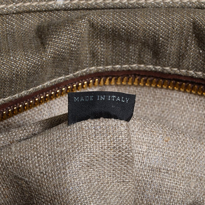 Prada Denim Logo Tote Militare 7 of 10