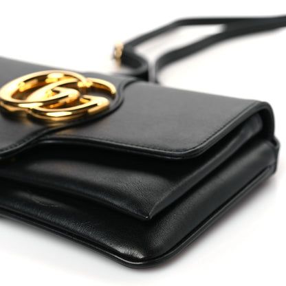 Gucci Vitello Palmellato Lux Small Arli Flap Shoulder Bag Black 9 of 9