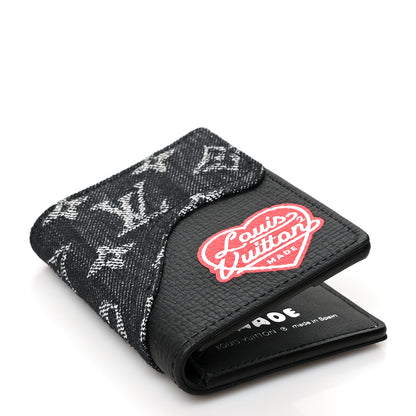 Louis Vuitton X NIGO Taurillon Monogram Denim Drip Pocket Organizer Black 4 of 7