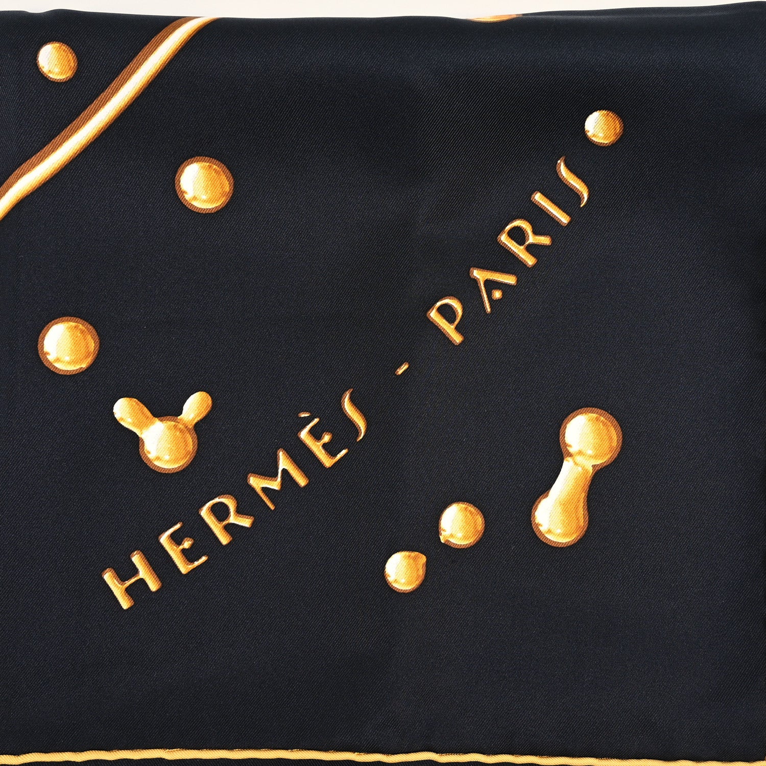 Hermes Silk Vif Argent Scarf 90 Black 2 of 5
