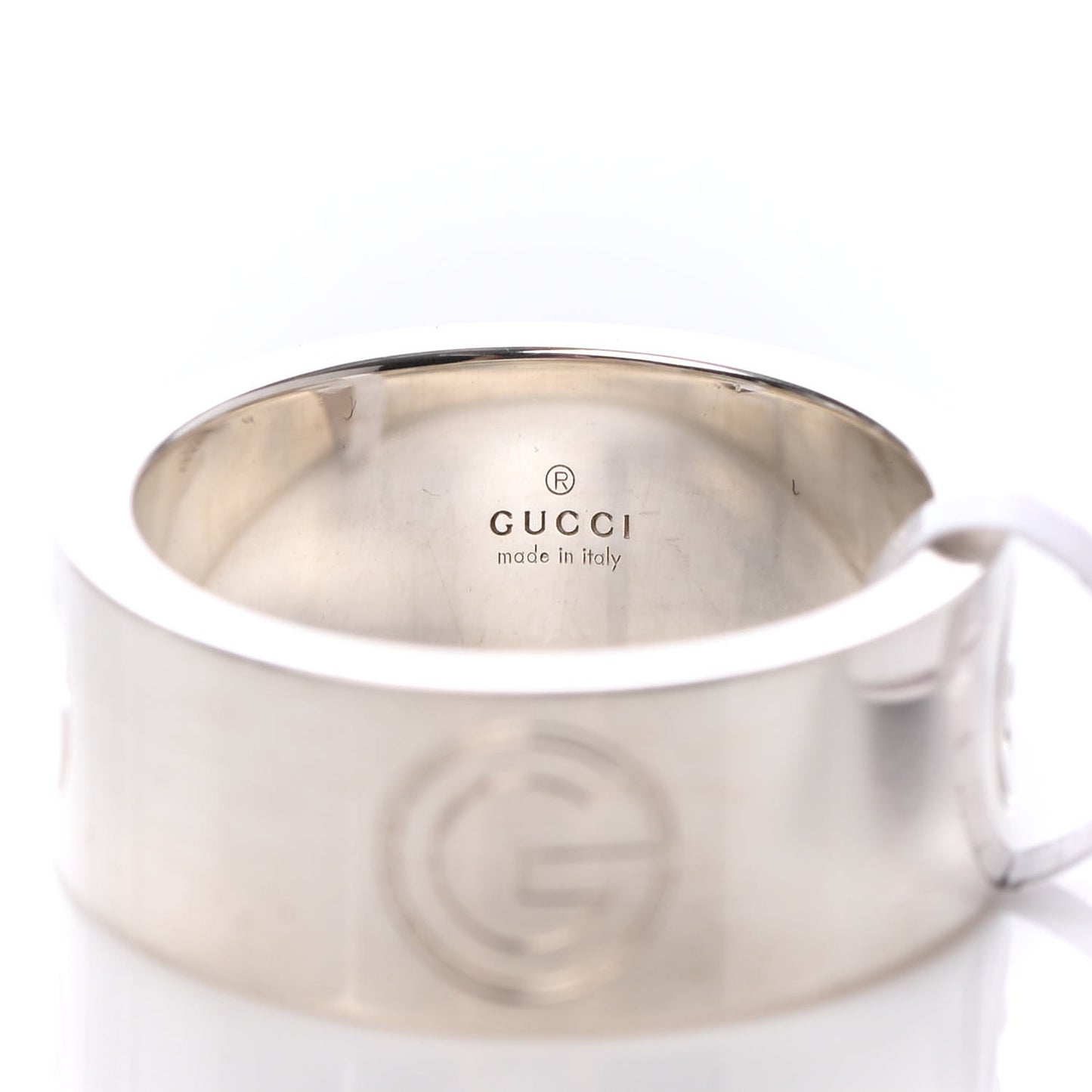 Sterling Silver G Cutout Band Ring 54 6.75