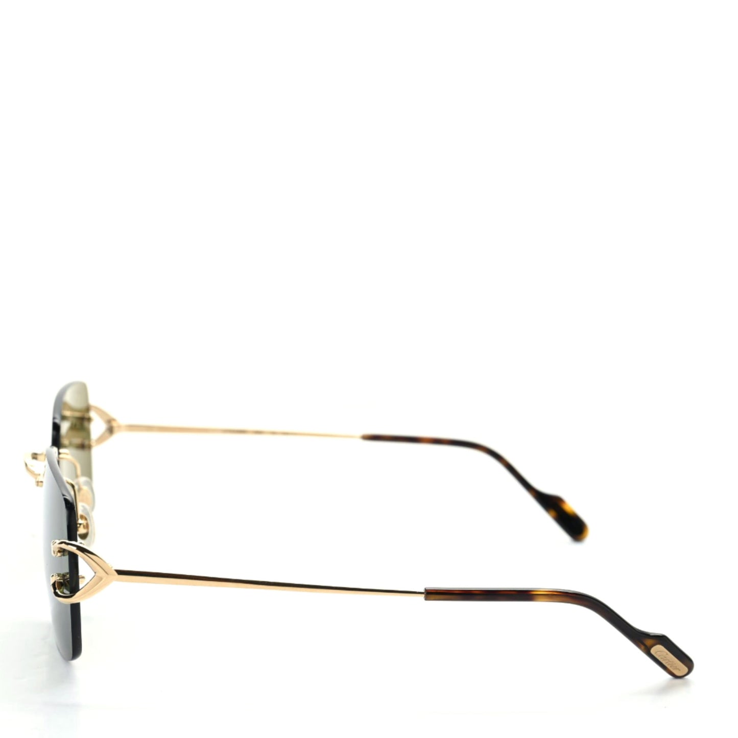 Signature C De Cartier Sunglasses Gold Green