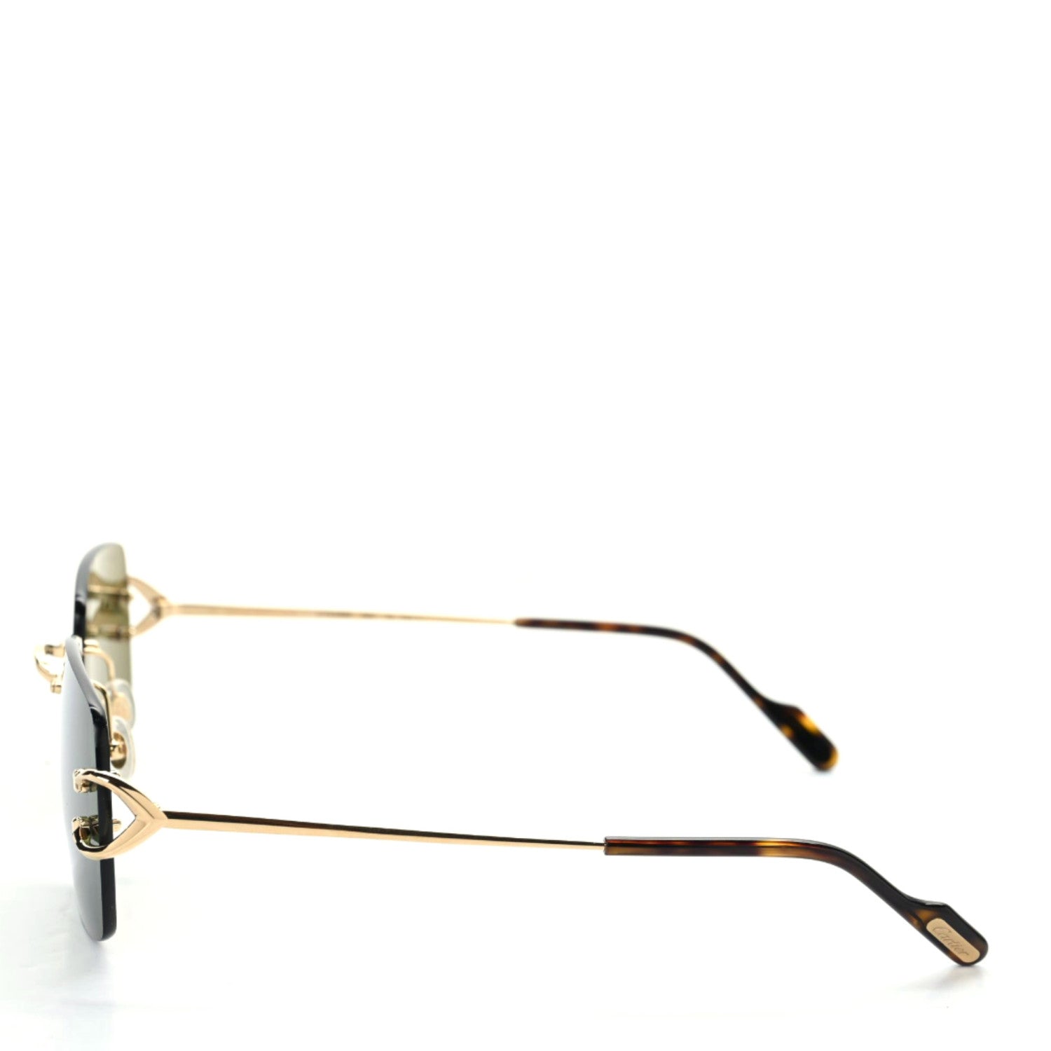 Cartier Signature C De Cartier Sunglasses Gold Green 4 of 8