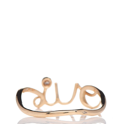 Christian Dior 18K Yellow Gold Diamond Oui Ring 55 7.25 4 of 5