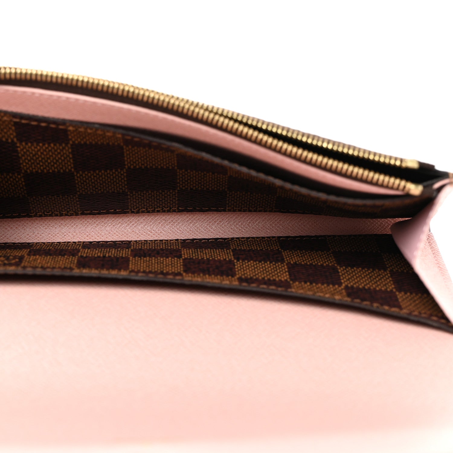 Louis Vuitton Damier Ebene Emilie Wallet Rose Ballerine 5 of 7