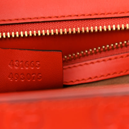 Gucci Guccissima Signature Medium Sylvie Top Handle Bag Orange 7 of 10