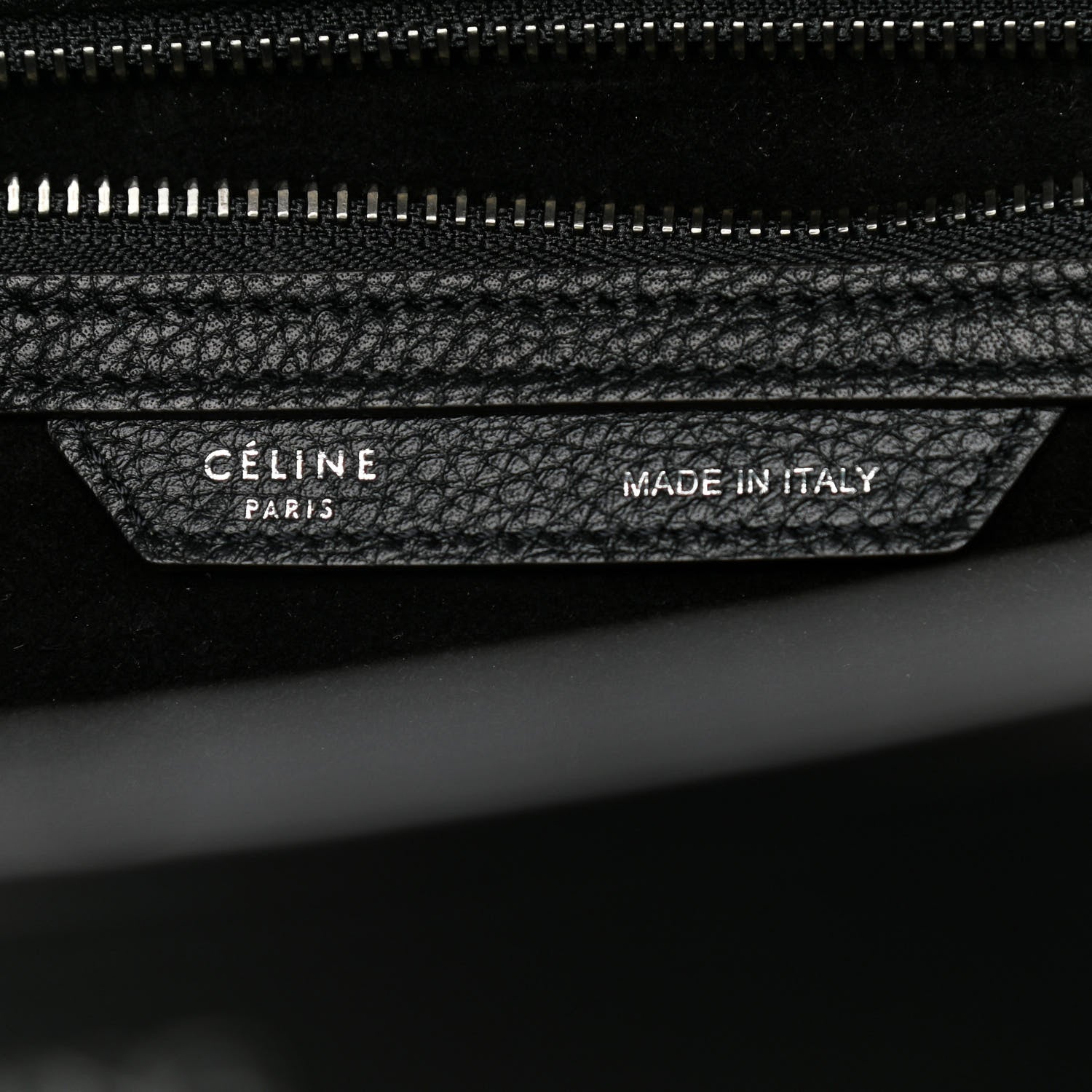 Celine Drummed Calfskin Mini Luggage Black 6 of 15