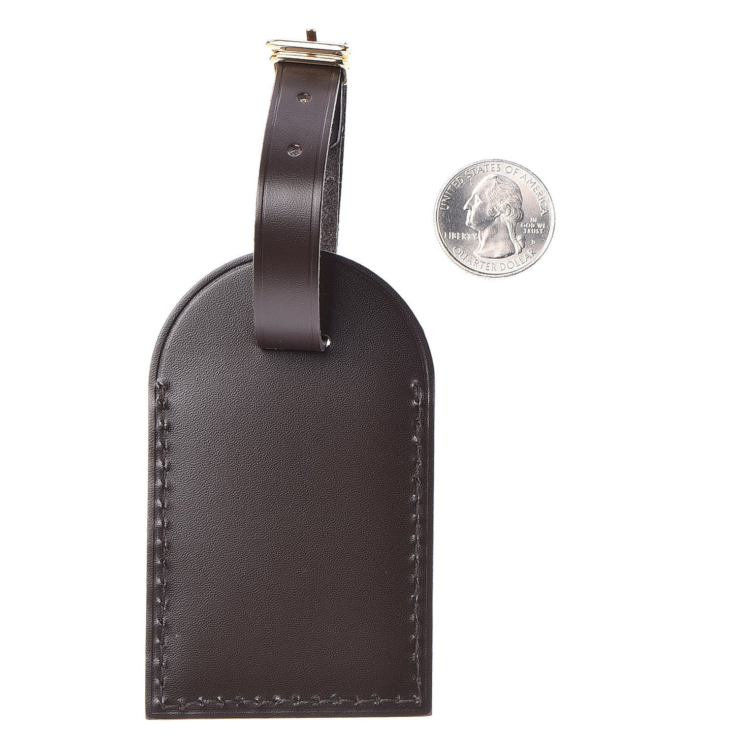 Calfskin Luggage Tag Ebene