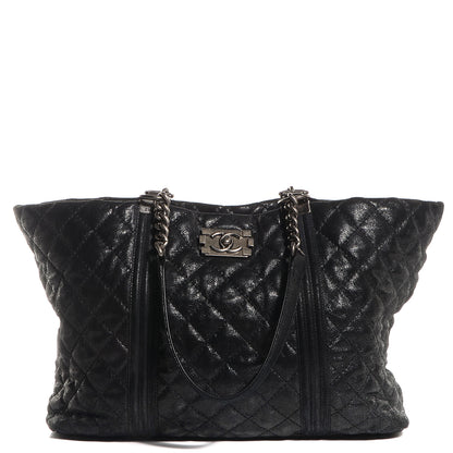 Chanel Goatskin Large Gentle Boy Shopping Tote Black 1 of 8