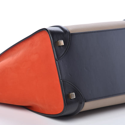 Celine Smooth Drummed Calfskin Suede Mini Tri-Color Luggage 5 of 9