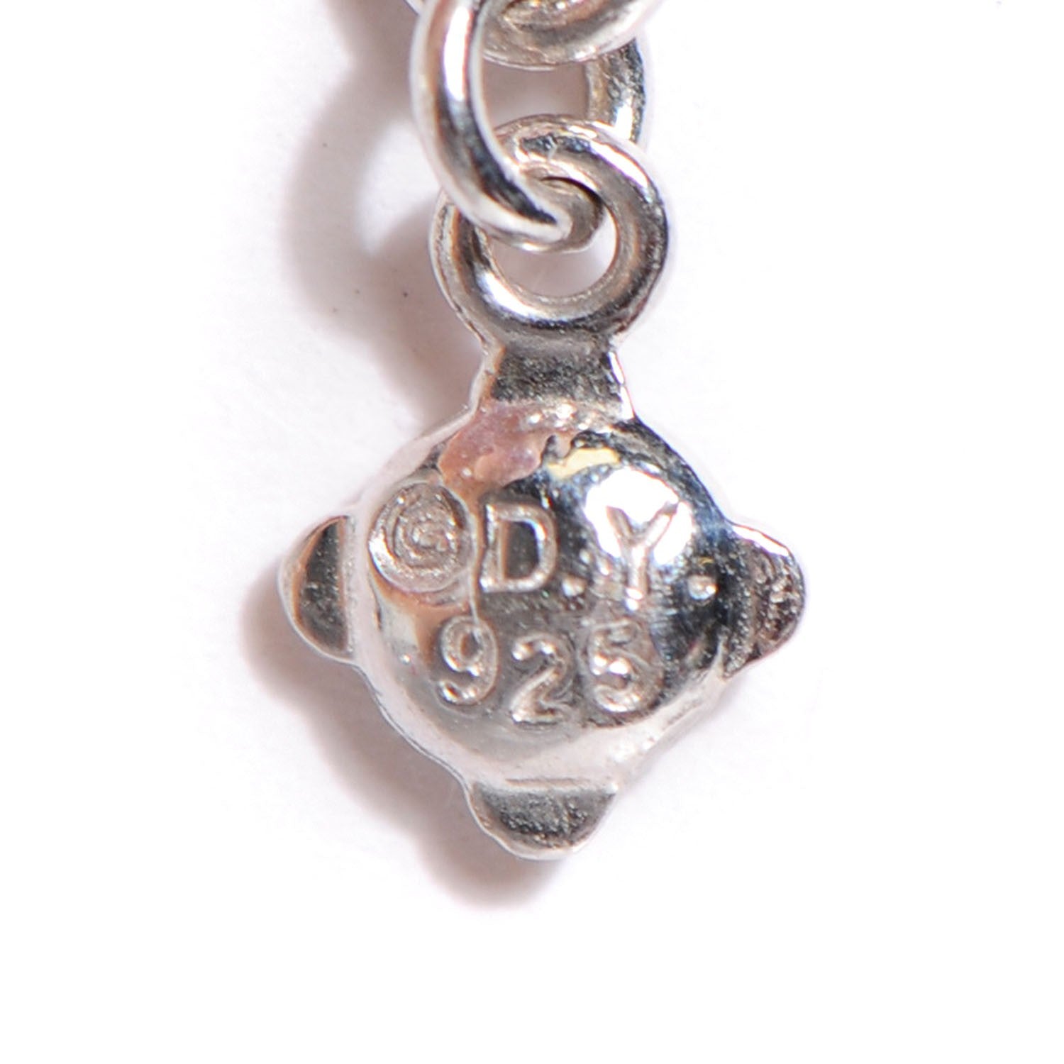 David Yurman Sterling Silver Diamond 7mm Infinity Pendant Necklace 4 of 5