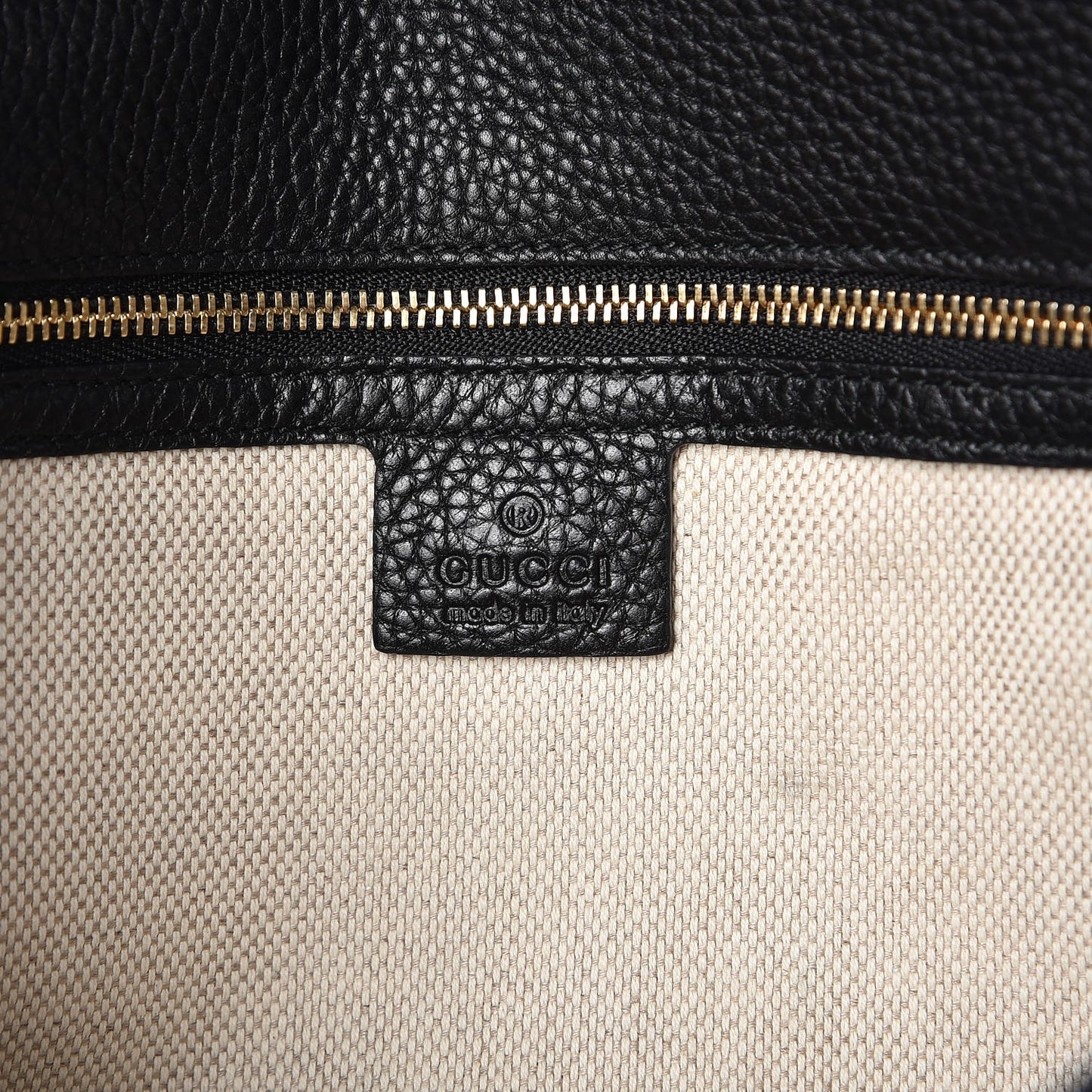 Pebbled Calfskin Medium Soho Clutch Black
