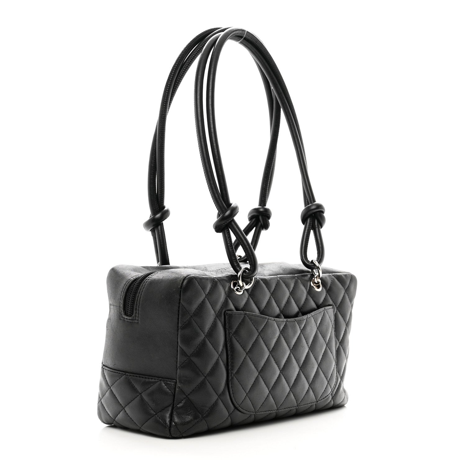 Chanel Calfskin Quilted Large Cambon Bowler Black 3 of 13