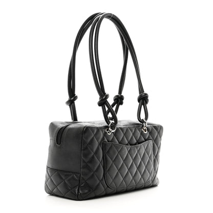 Chanel Calfskin Quilted Large Cambon Bowler Black 3 of 13