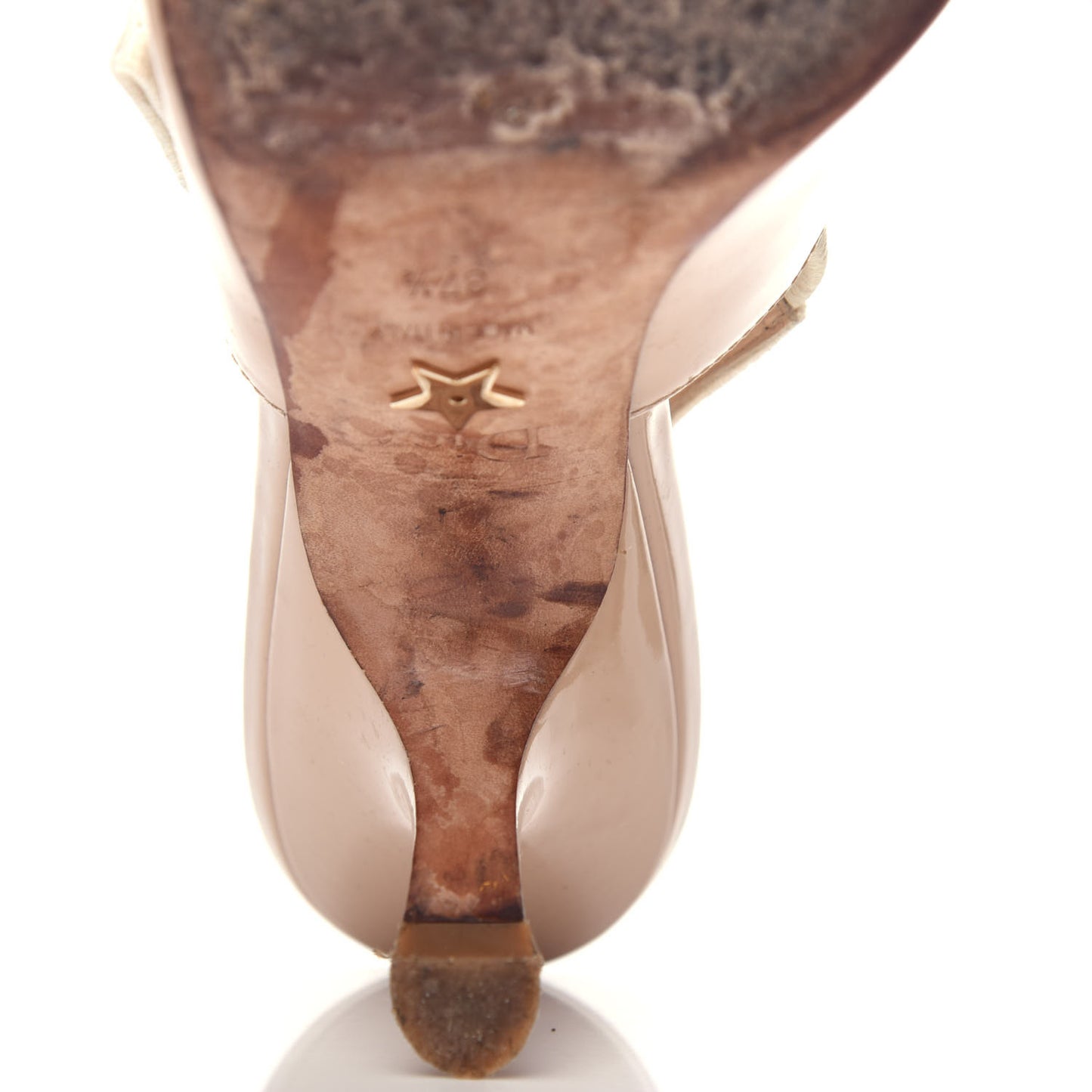 Patent Ribbon J'Adior Slingback 65mm Pumps 37.5 Nude