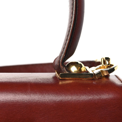 Salvatore Ferragamo Brushed Off Calfskin Small Iconic Top Handle Burgundy 11 of 12