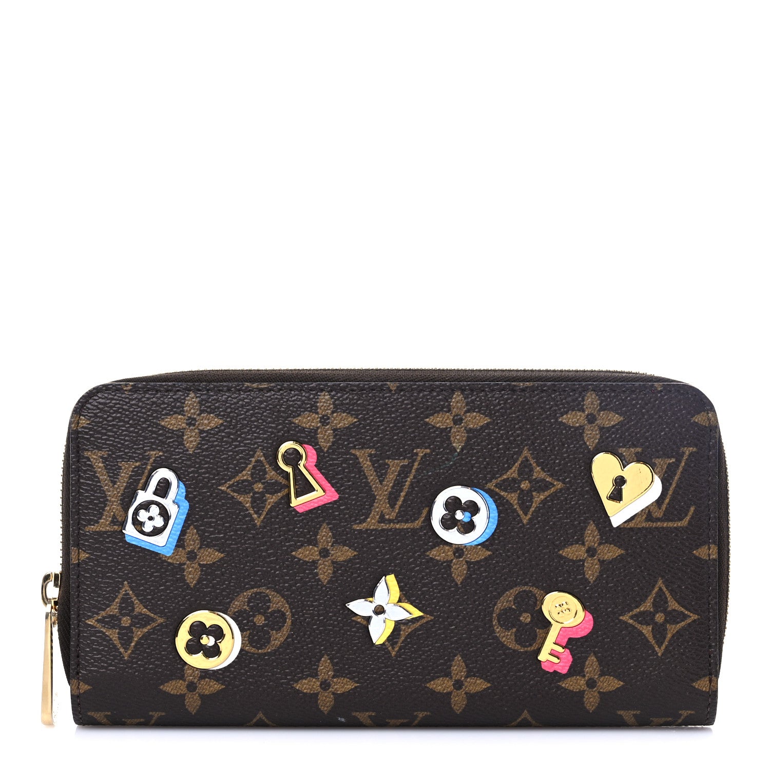 Louis Vuitton Monogram LV Love Lock Zippy Wallet 1 of 9