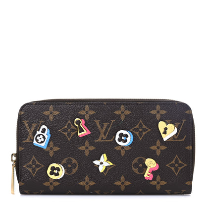 Louis Vuitton Monogram LV Love Lock Zippy Wallet 1 of 9