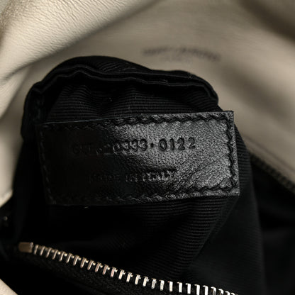 Saint Laurent Lambskin Quilted Toy Loulou Puffer Monogram Chain Satchel Crema Soft 8 of 20