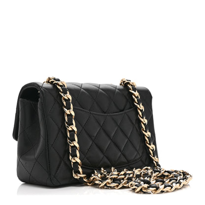 Chanel Lambskin Quilted Mini Coco Charms Rectangular Flap Black 3 of 10