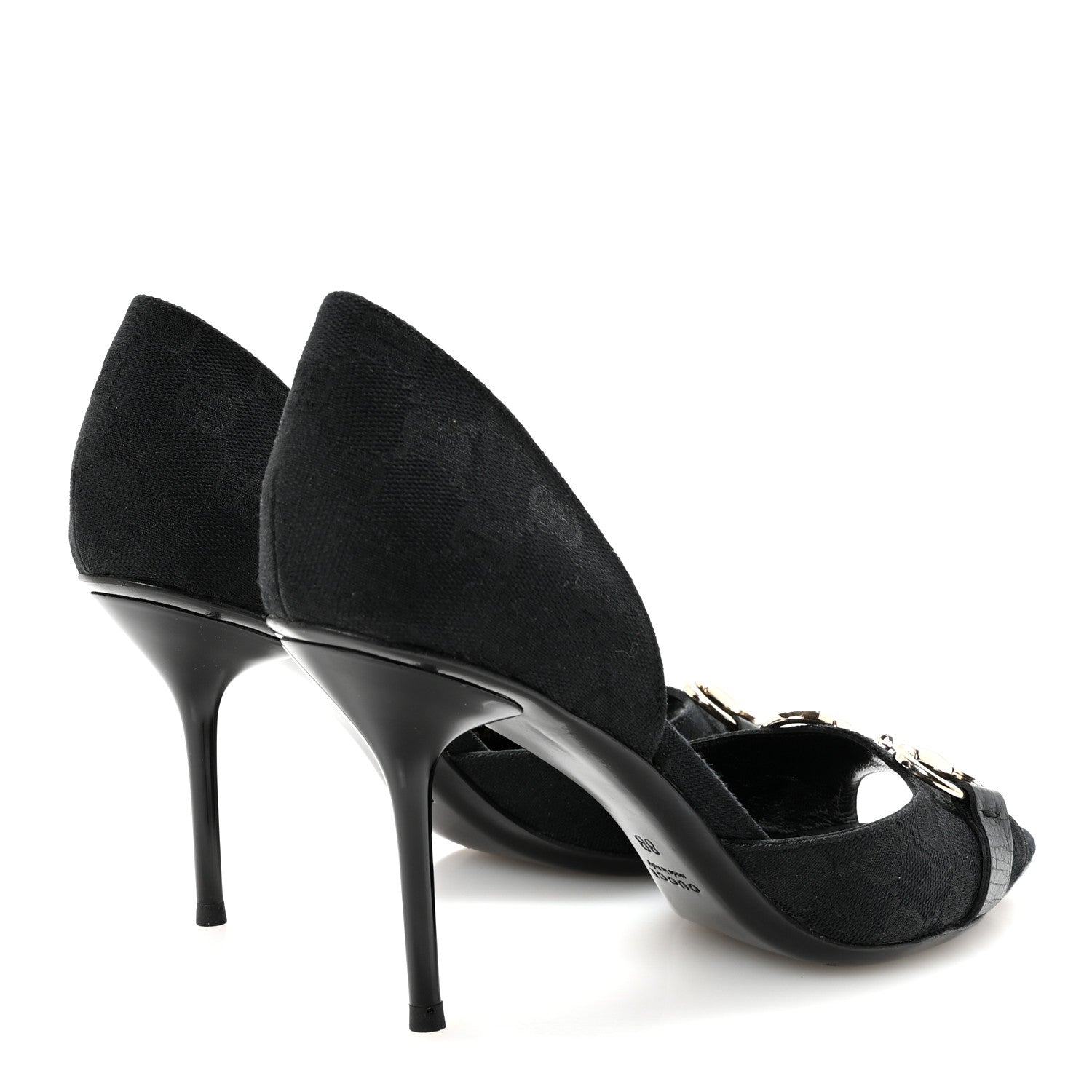 Gucci Monogram Niagara Lux Horsebit Sandals 8 Black 5 of 10
