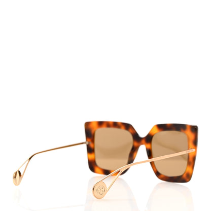 Gucci Acetate Oversize Square Frame GG0435S Sunglasses Havana 4 of 8