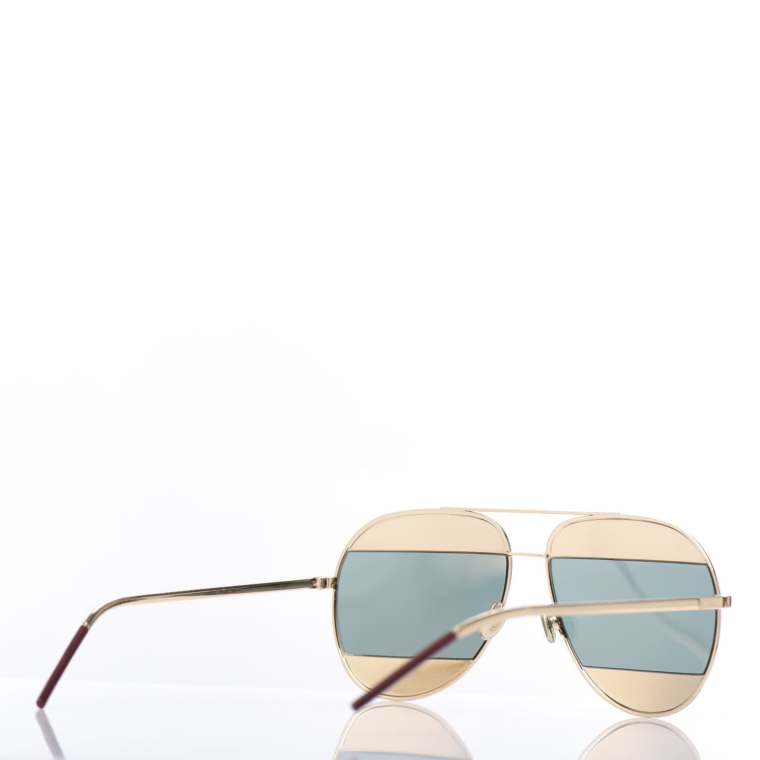 Christian Dior Split 1 Aviator Sunglasses Gold 4 of 8