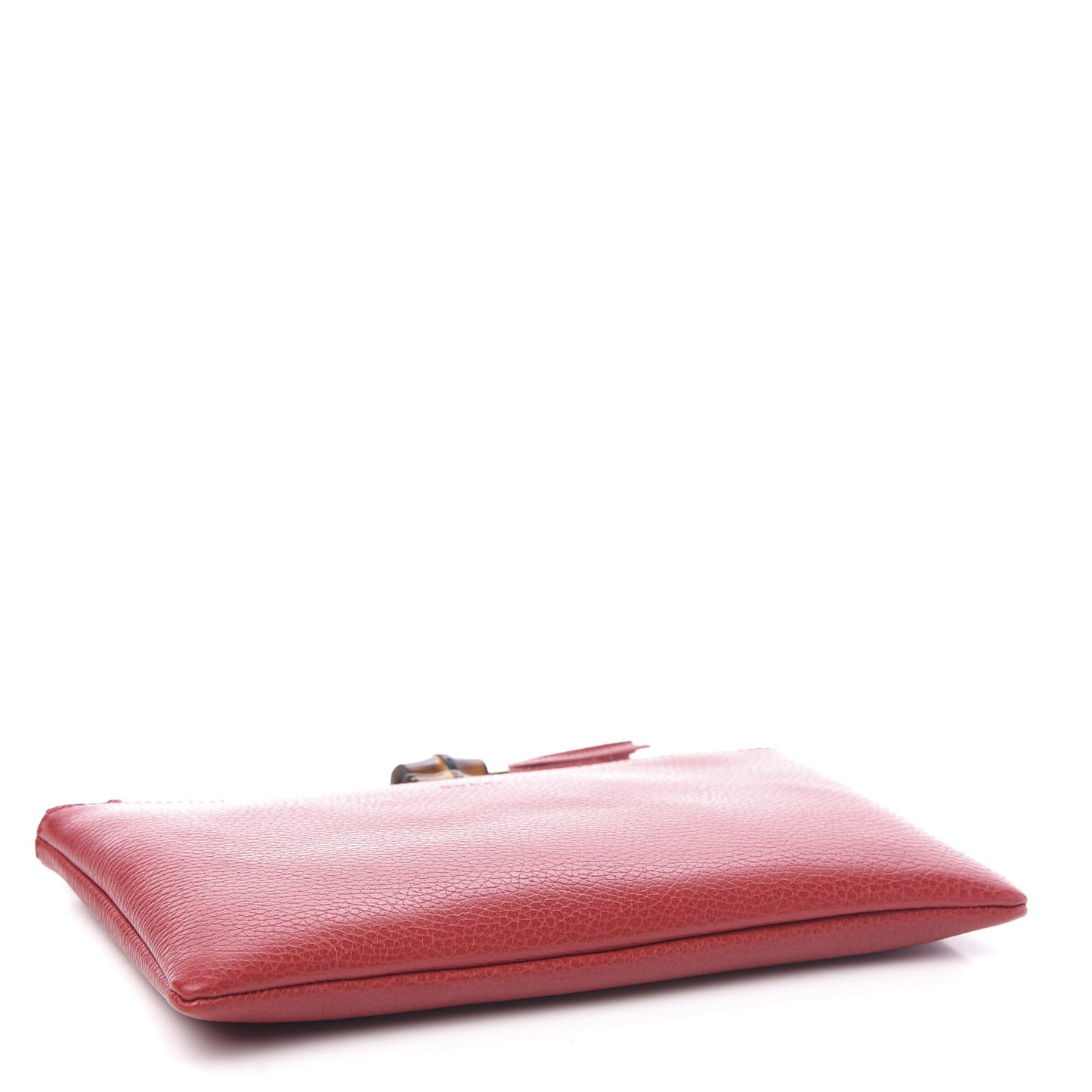 Calfskin Bamboo Clutch Red