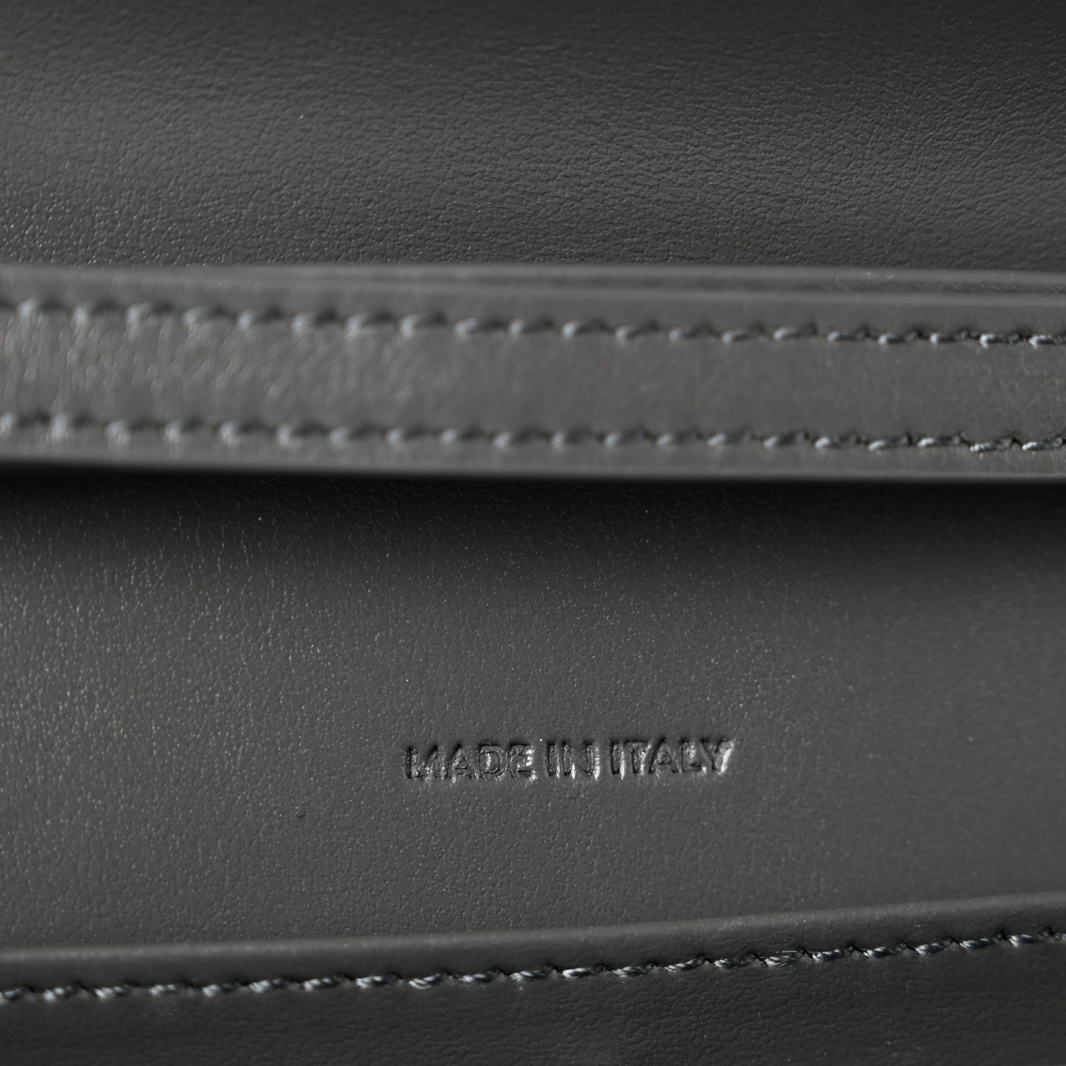 Celine Shiny Calfskin Triomphe Margo Wallet on Chain Anthracite 7 of 14