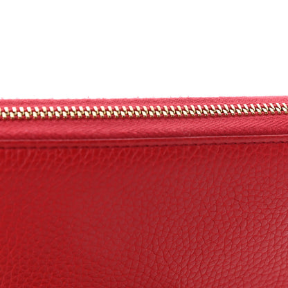 Gucci Pebbled Calfskin Soho Zip Around Wallet Red 8 of 11