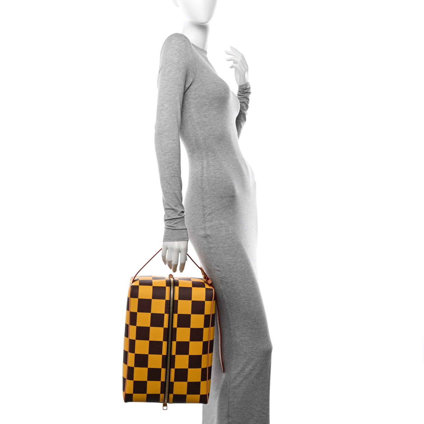 Damier Pop Shoes Bag Yellow