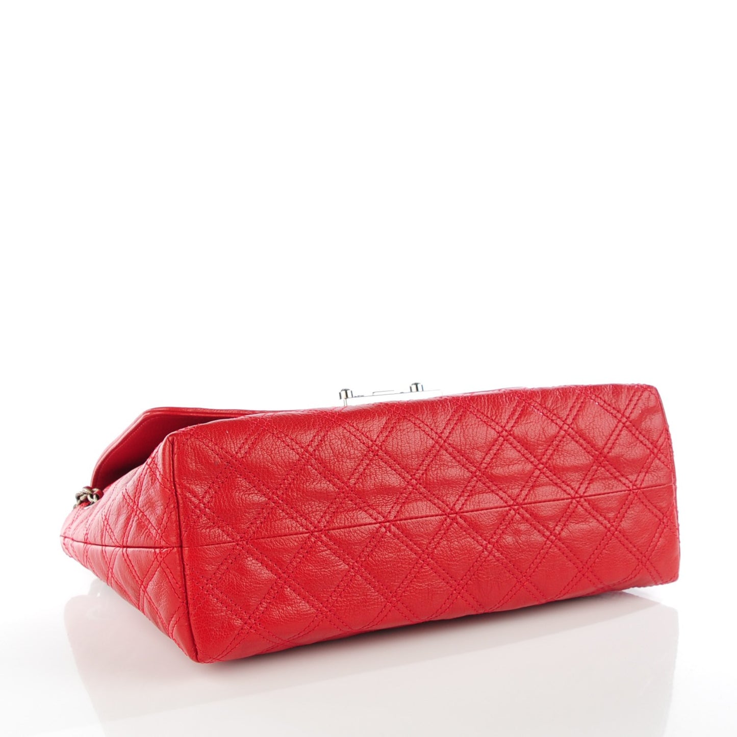 Lacquered Lambskin Quilted The XL Single Flap Red