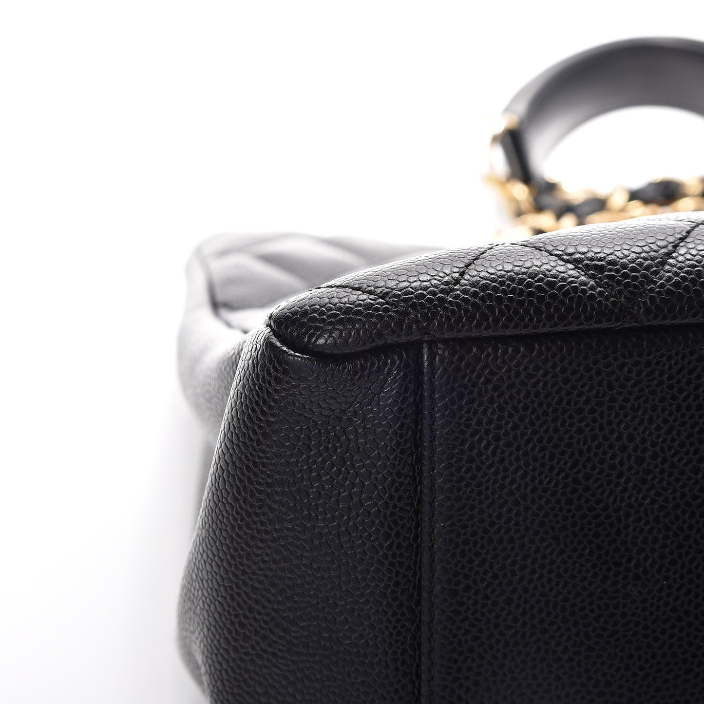 Caviar Quilted Grand Shopping Tote GST Black