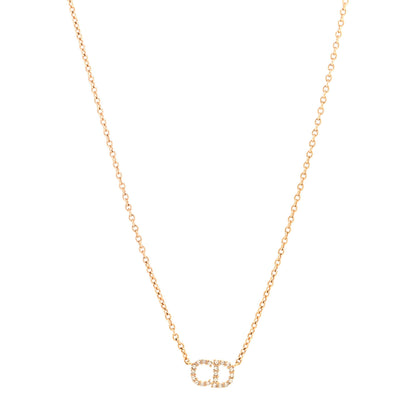 Christian Dior Metal Crystal Clair D Lune Necklace Gold 2 of 5
