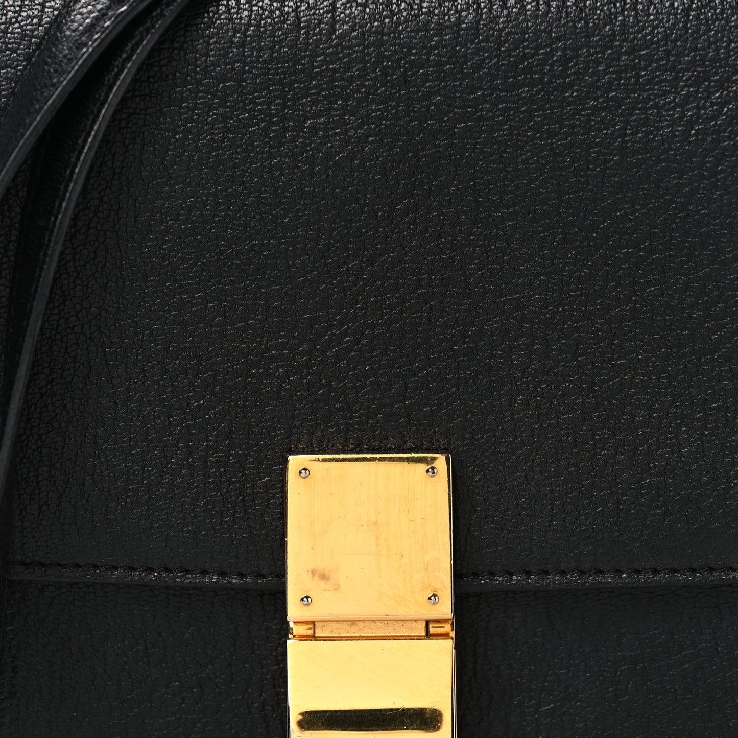 Goatskin Medium Classic Box Flap Bag Black