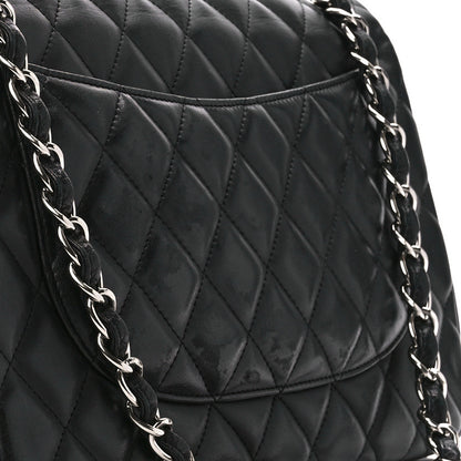 Chanel Lambskin Quilted Jumbo Double Flap Black 12 of 12