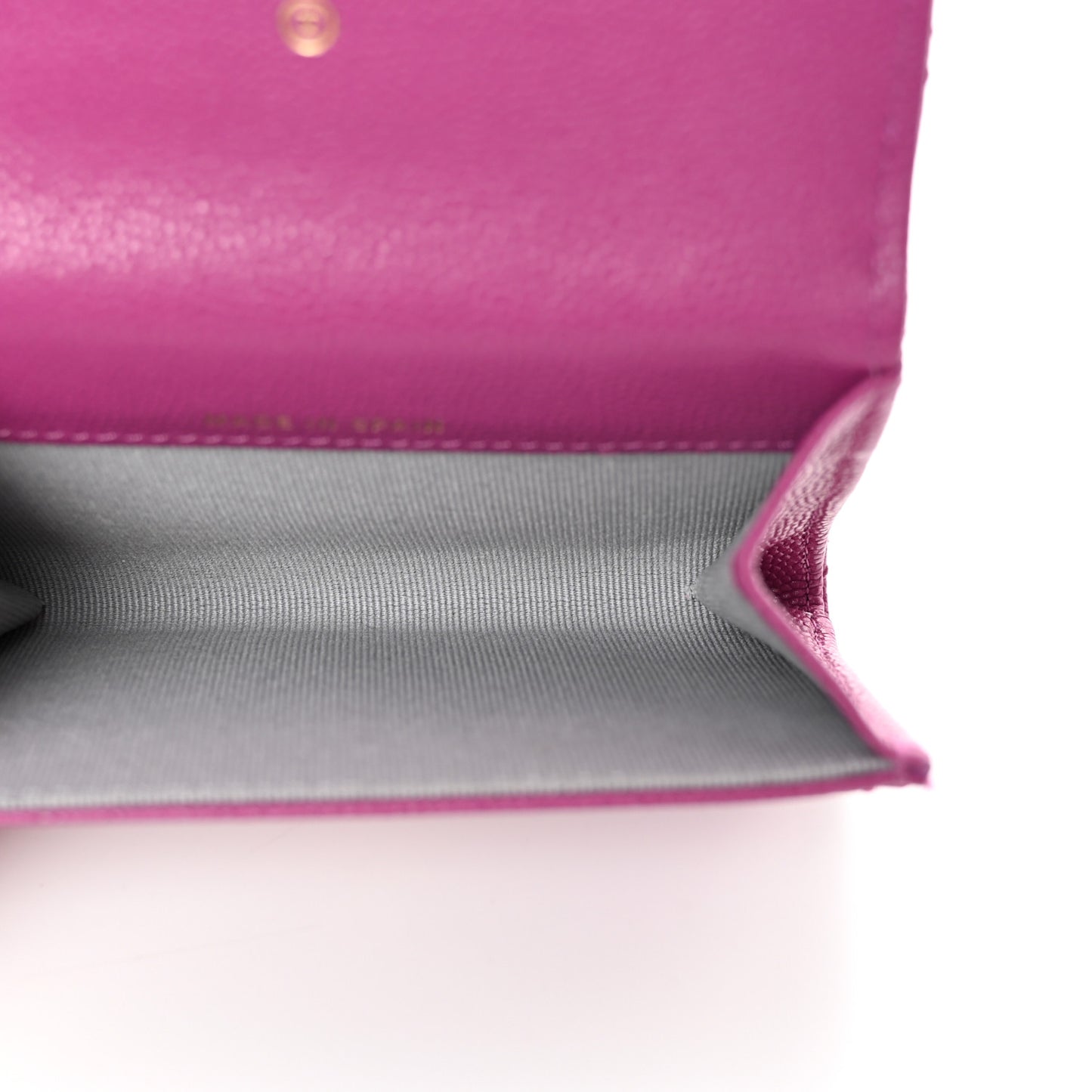 Caviar Quilted Textured CC Flap Card Holder Purple