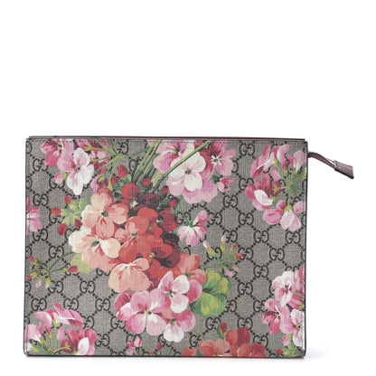 Gucci GG Supreme Monogram Blooms Large Cosmetic Case Beige Multicolor Dry Rose 1 of 11