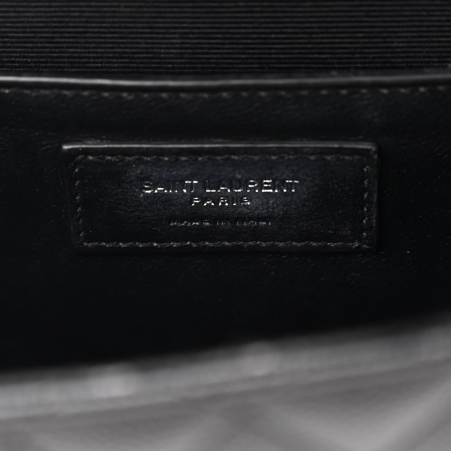 Saint Laurent Grain De Poudre Textured Mixed Matelasse Triquilt Medium Monogram Satchel Black 5 of 13