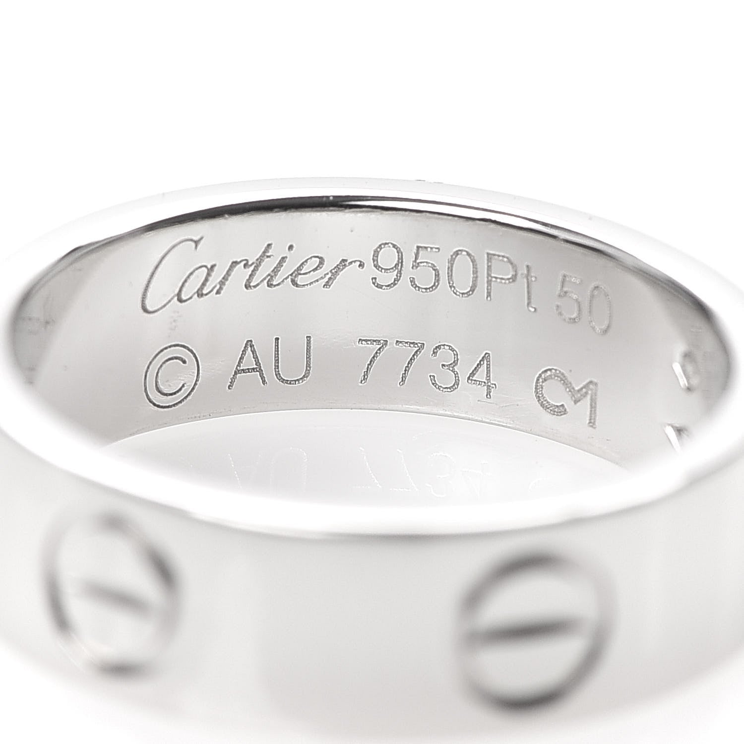 Cartier Platinum 5.5mm LOVE Ring 50 5.25 4 of 4