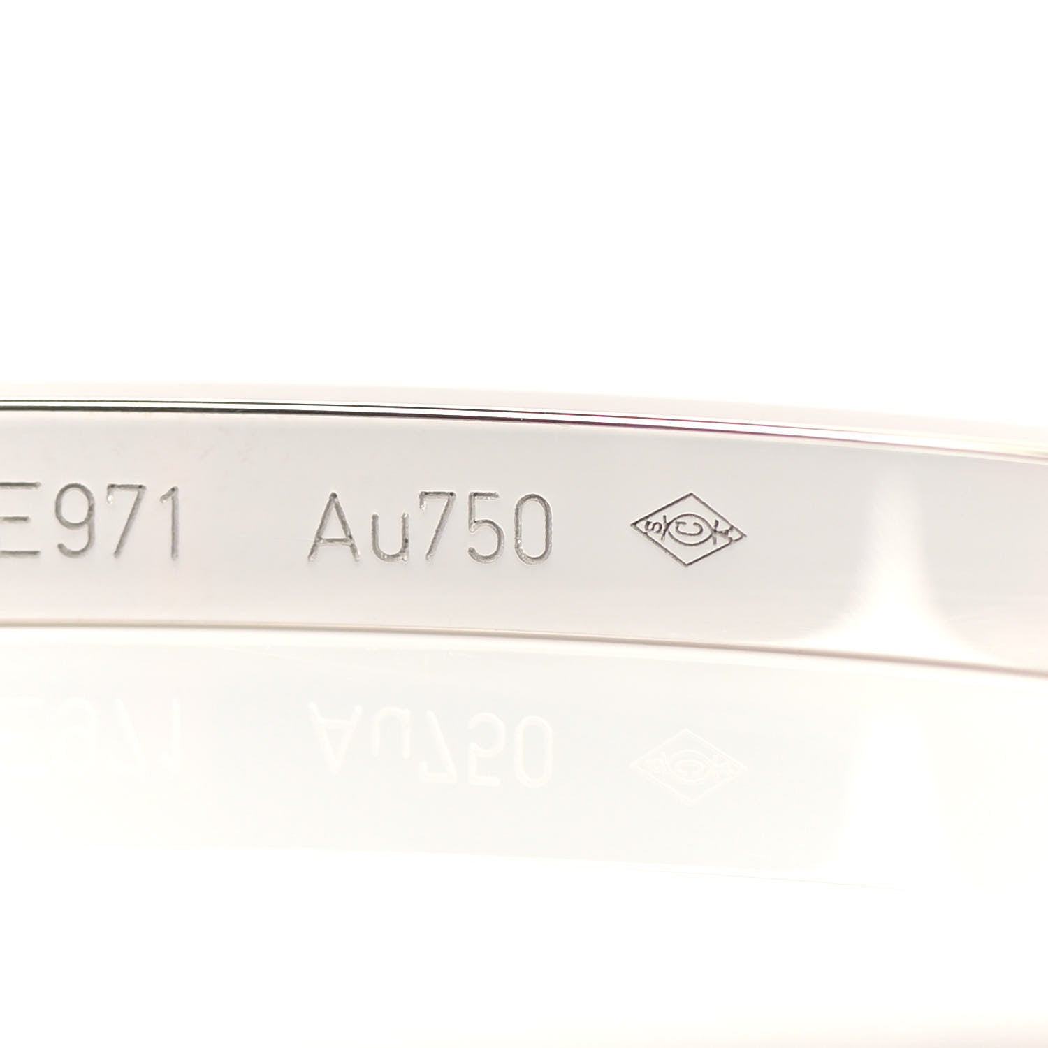 Cartier 18K White Gold 6 Diamond Small LOVE Bracelet 17 4 of 5