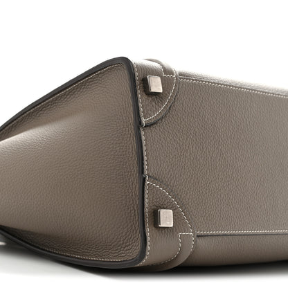 Celine Drummed Calfskin Micro Luggage Souris 8 of 10