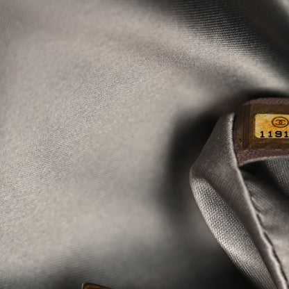 Chanel Metallic Crackled Calfskin Perforated Drill Flap Bronze 7 of 10