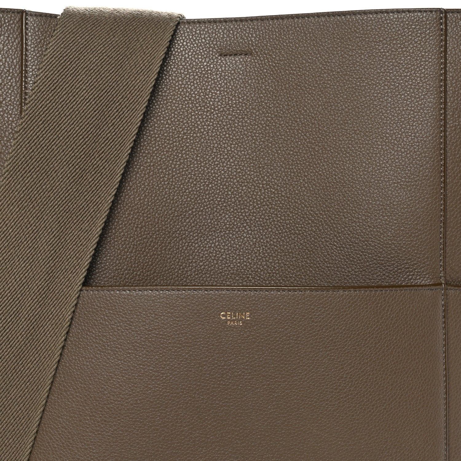 Celine Soft Grained Calfskin Sangle Bucket Bag Taupe 7 of 14
