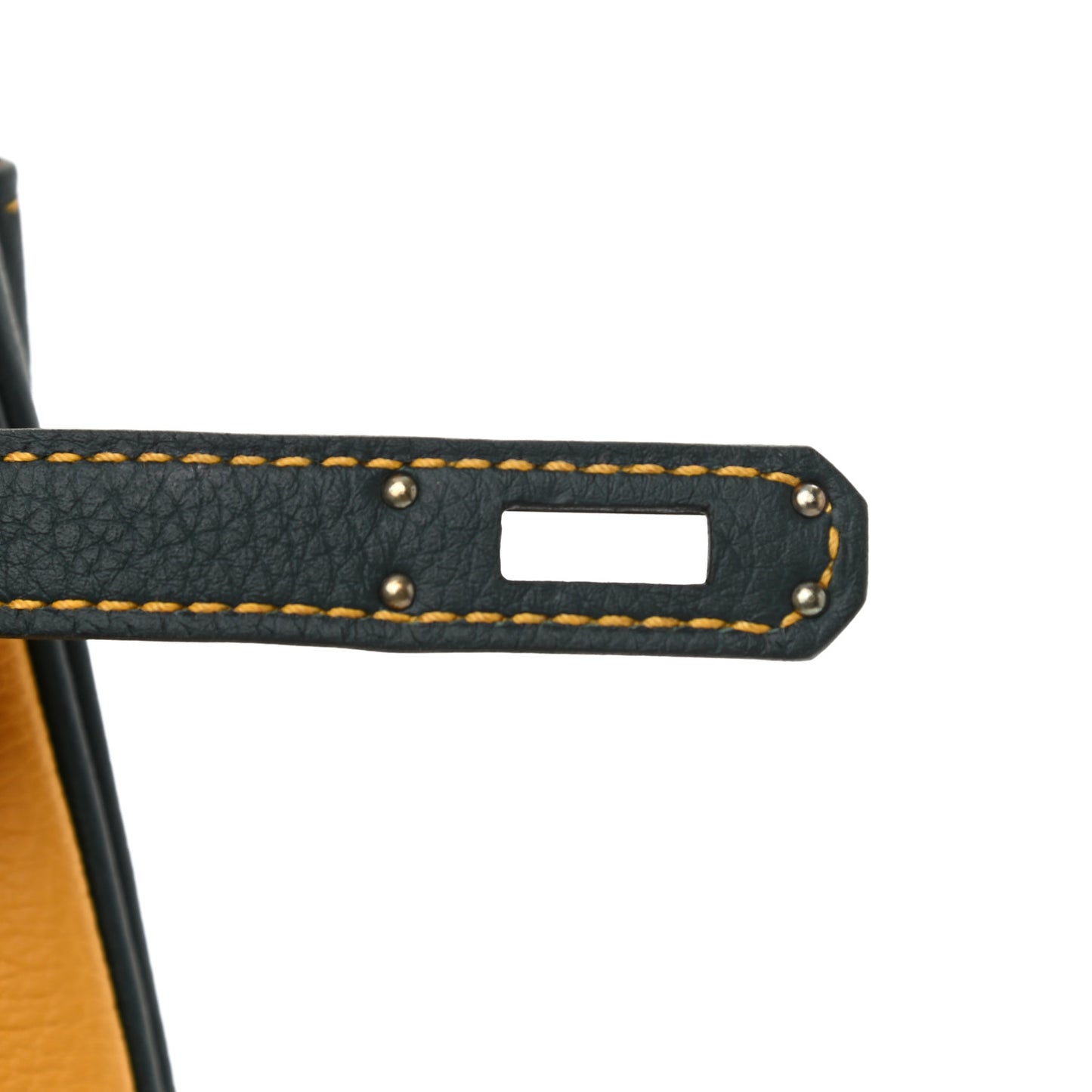 Togo Horseshoe Kelly Retourne 25 Jaune Ambre Vert Cypress