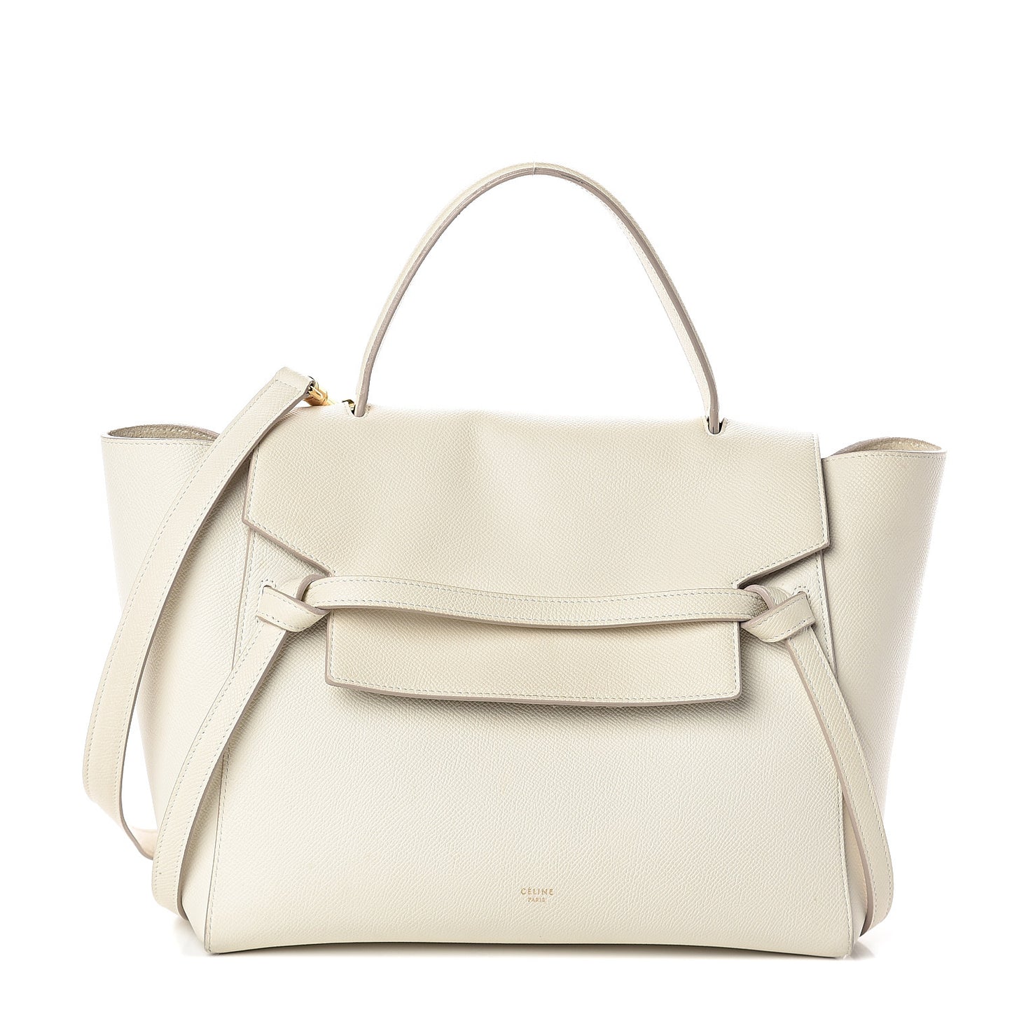 Grained Calfskin Mini Belt Bag White